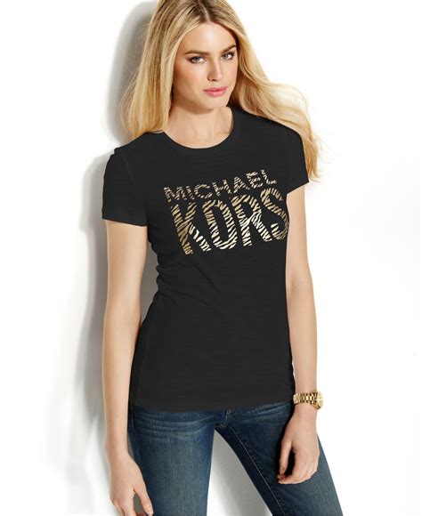 michael kors metallic logo tee|Michael Kors tees long sleeve.